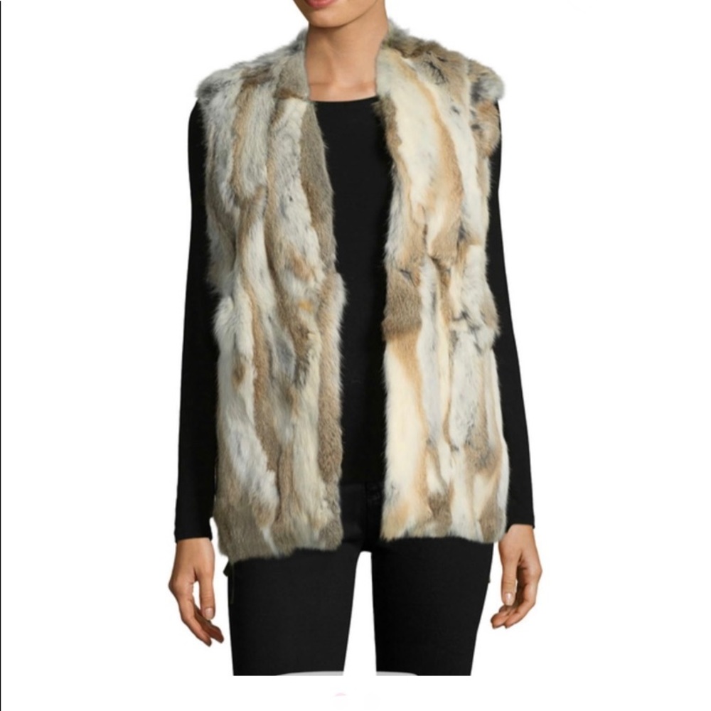 Genuine rabbit fur vest